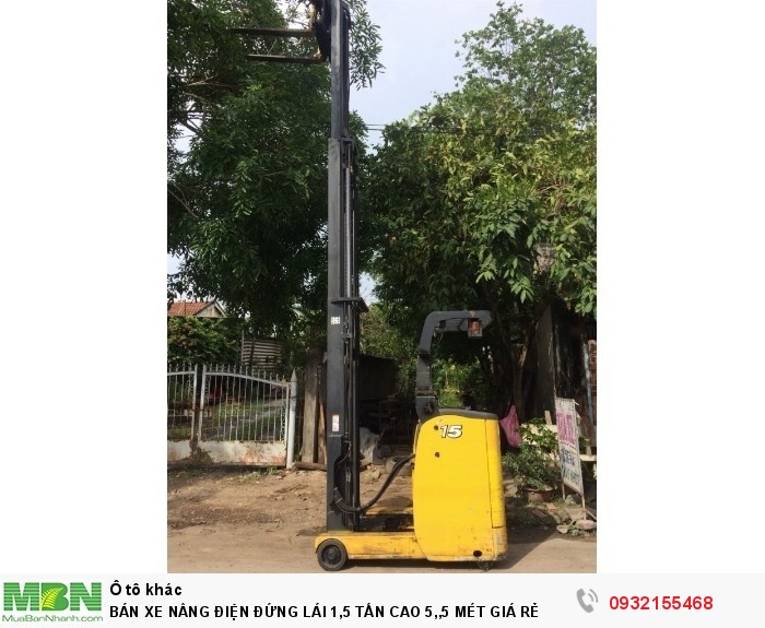 Bán Xe Nâng Điện Đứng Lái 1,5 Tấn Cao 5,5 Mét Giá Rẻ