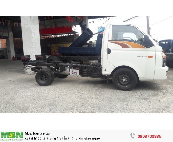Xe tải h150 tải trọng 1.5 tấn thùng kín giao ngay