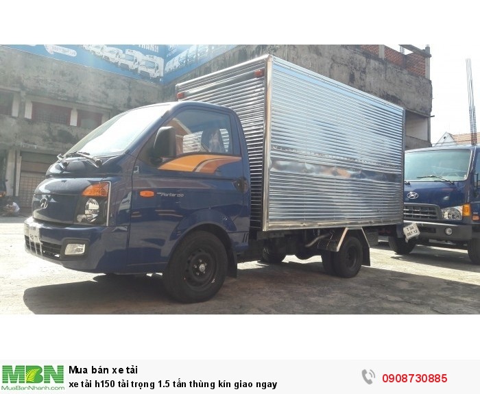 Xe tải h150 tải trọng 1.5 tấn thùng kín giao ngay