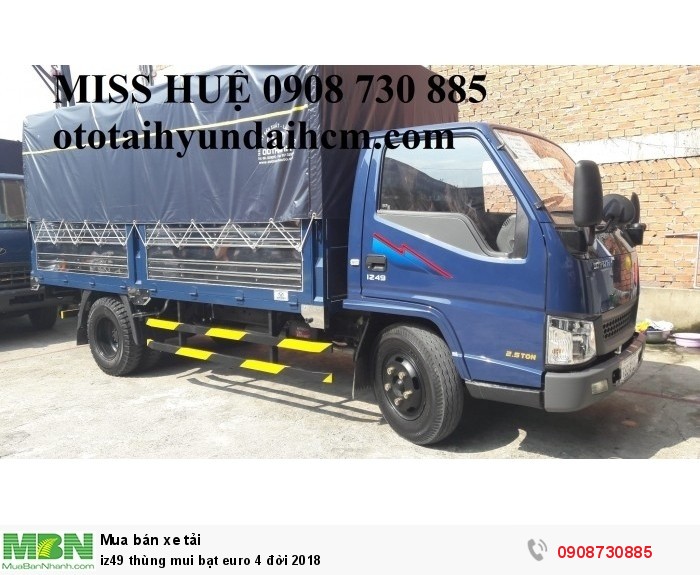 iz49 thùng mui bạt euro 4 đời 2018