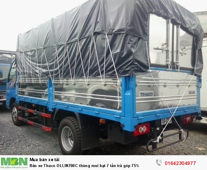 Bán xe Thaco OLLIN700C thùng mui bạt 7 tấn trả góp 75%