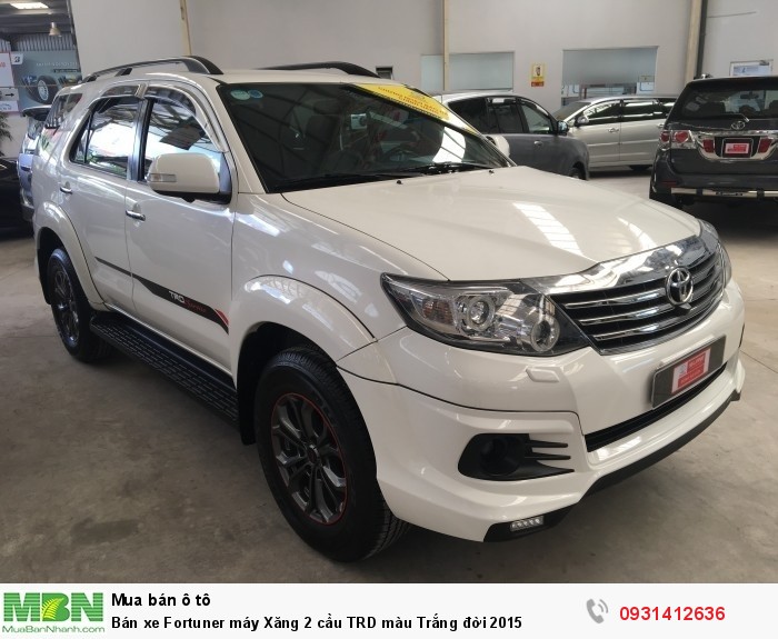 Bán xe Fortuner máy Xăng 2 cầu TRD màu Trắng đời 2015