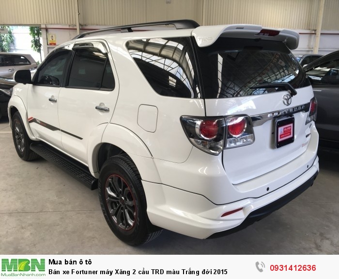 Bán xe Fortuner máy Xăng 2 cầu TRD màu Trắng đời 2015