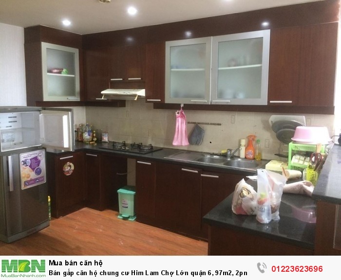 Bán gấp căn hộ chung cư Him Lam Chợ Lớn quận 6, 97m2, 2pn , 2wc , sổ hồng đầy đủ