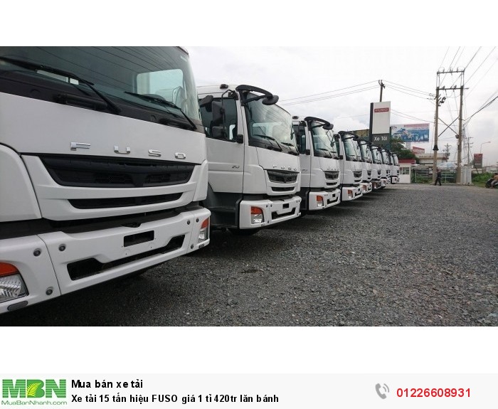 Xe tải 15 tấn hiệu FUSO giá 1 tỉ 420tr lăn bánh