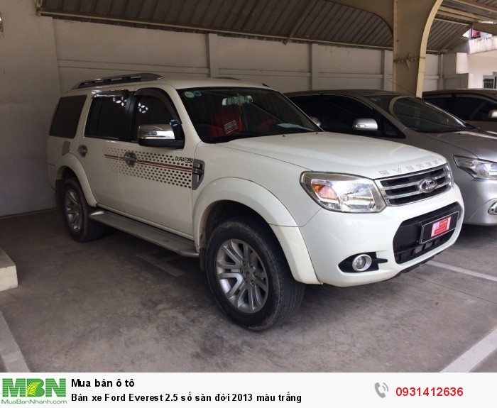 Bán xe Ford Everest 2.5 số sàn đời 2013 màu trắng