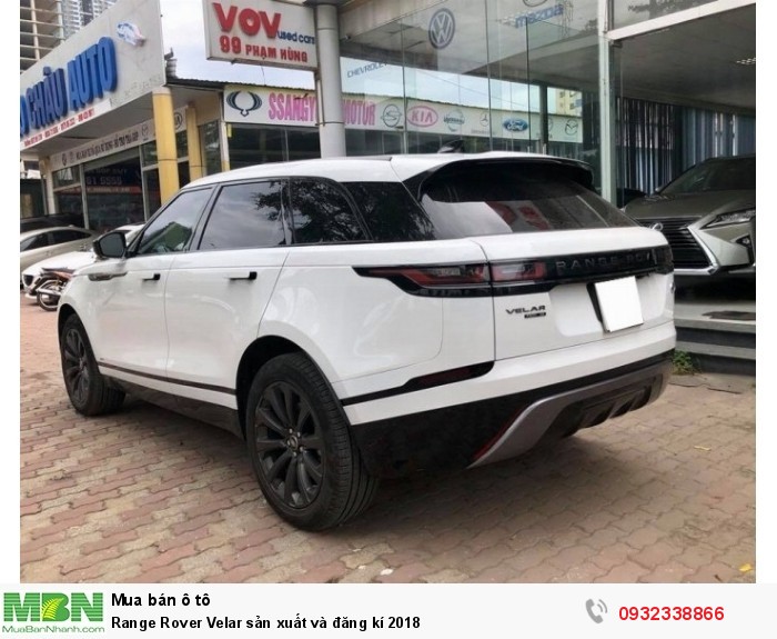 Range Rover Velar sản xuất và đăng kí 2018