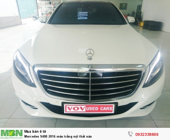 Mercedes S400 2016 màu trắng nội thất nâu