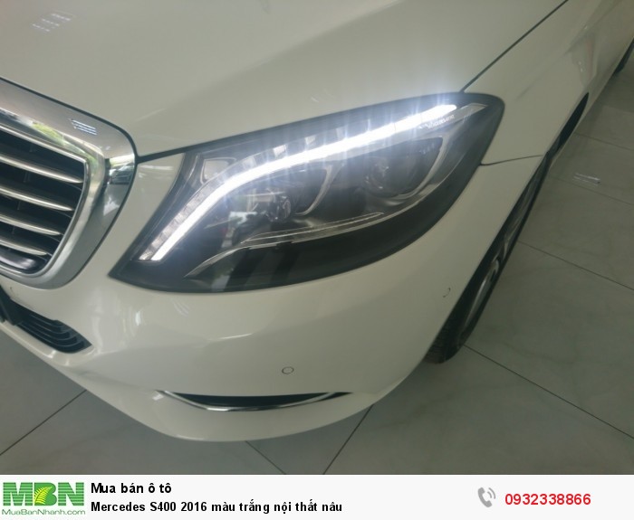 Mercedes S400 2016 màu trắng nội thất nâu