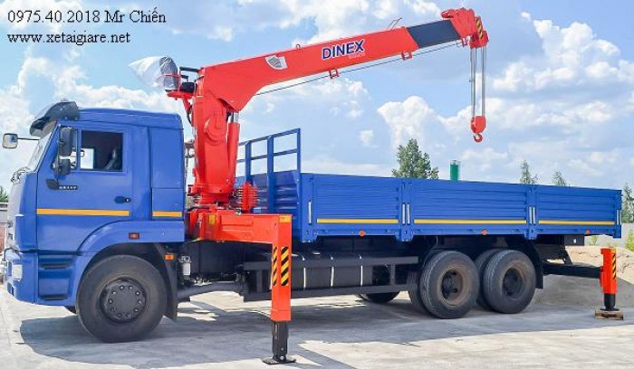 Xe Tải Thùng Kamaz 65117( 6x4)  Gắn Cẩu Dinex 7 Tấn Giá Rẻ Nhất Thị Trường