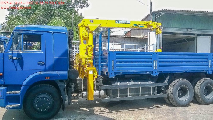 Xe Tải Thùng Kamaz 65117( 6x4)  Gắn Cẩu Dinex 7 Tấn Giá Rẻ Nhất Thị Trường