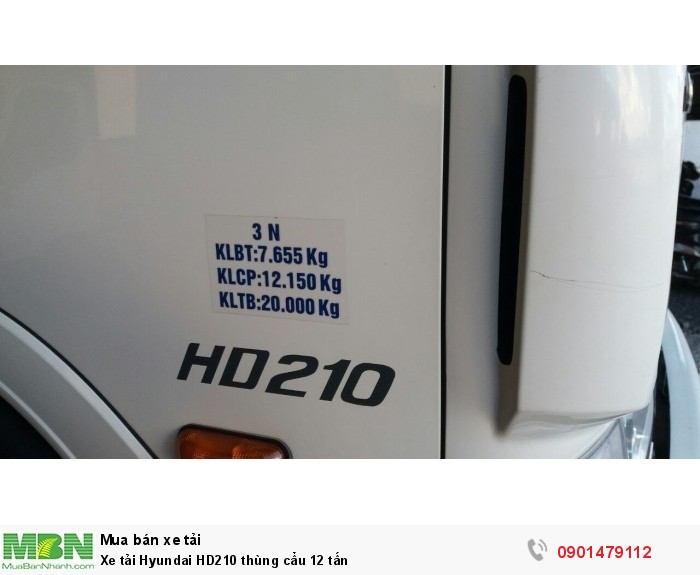 Xe tải Hyundai HD210 thùng cẩu 12 tấn