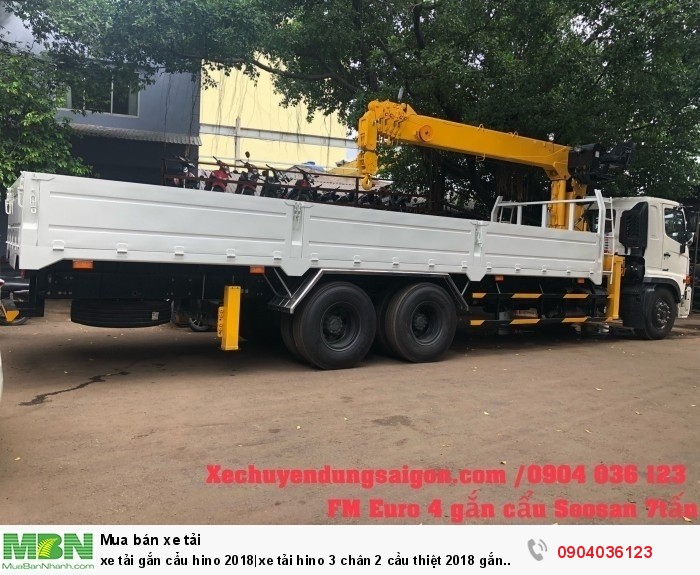 Xe tải gắn cẩu hino 2018|xe tải hino 3 chân 2 cầu thiệt 2018 gắn cẩu| xe tải hino 2 cầu gắn cẩu