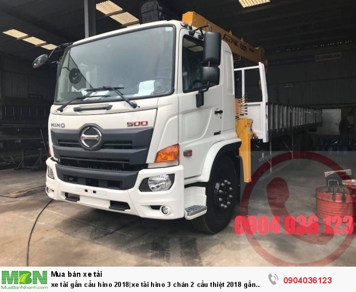 Xe tải gắn cẩu hino 2018|xe tải hino 3 chân 2 cầu thiệt 2018 gắn cẩu| xe tải hino 2 cầu gắn cẩu