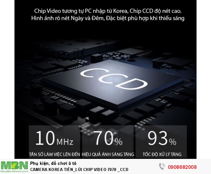 Camera korea tiến_lùi chip video 7070 _ccd