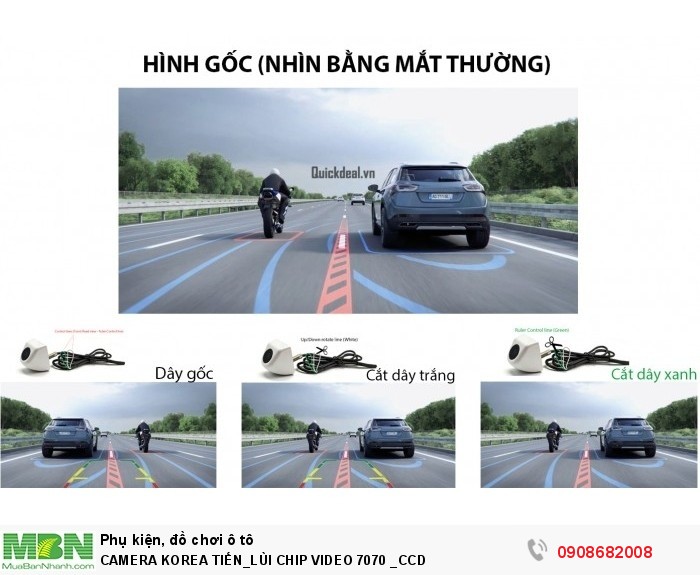 Camera korea tiến_lùi chip video 7070 _ccd