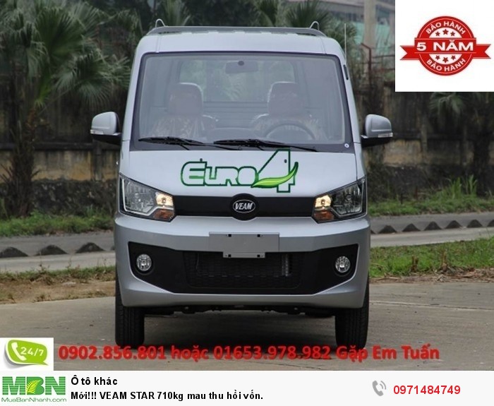 Mới!!! VEAM STAR 710kg mau thu hồi vốn.