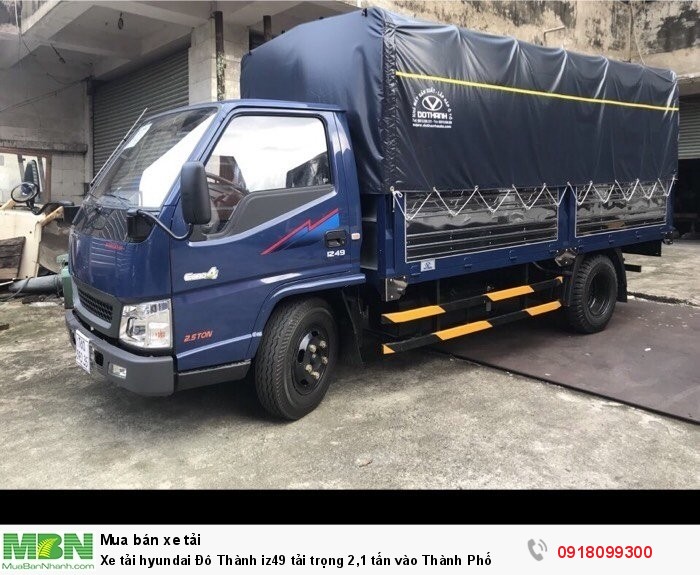 Xe tải hyundai Đô Thành iz49 tải trọng 2,1 tấn vào Thành Phố
