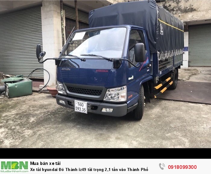 Xe tải hyundai Đô Thành iz49 tải trọng 2,1 tấn vào Thành Phố