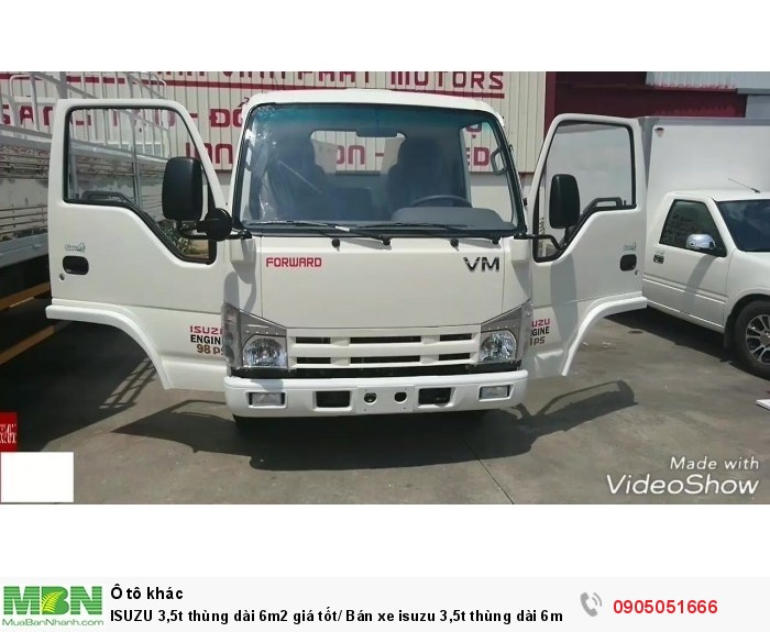 ISUZU 3,5t thùng dài 6m2 giá tốt/ Bán xe isuzu 3,5t thùng dài 6m2