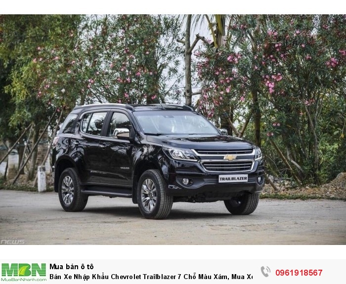 Bán Xe Nhập Khẩu Chevrolet Trailblazer 7 Chỗ Màu Xám, Mua Xe Trả Góp Tới 90%.