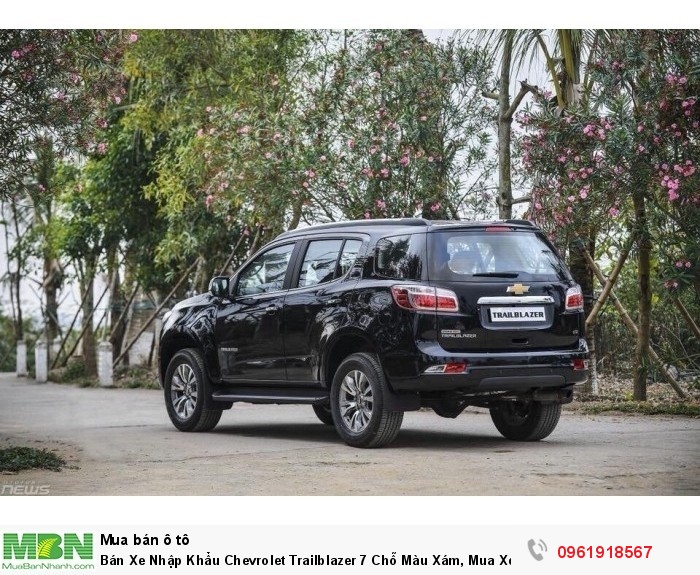 Bán Xe Nhập Khẩu Chevrolet Trailblazer 7 Chỗ Màu Xám, Mua Xe Trả Góp Tới 90%.