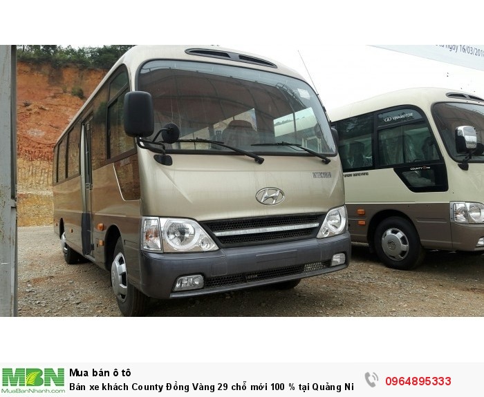 Bán xe khách County Đồng Vàng 29 chỗ mới 100 % tại Quảng Ninh