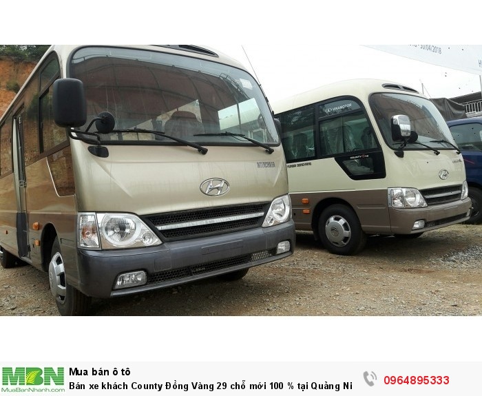 Bán xe khách County Đồng Vàng 29 chỗ mới 100 % tại Quảng Ninh