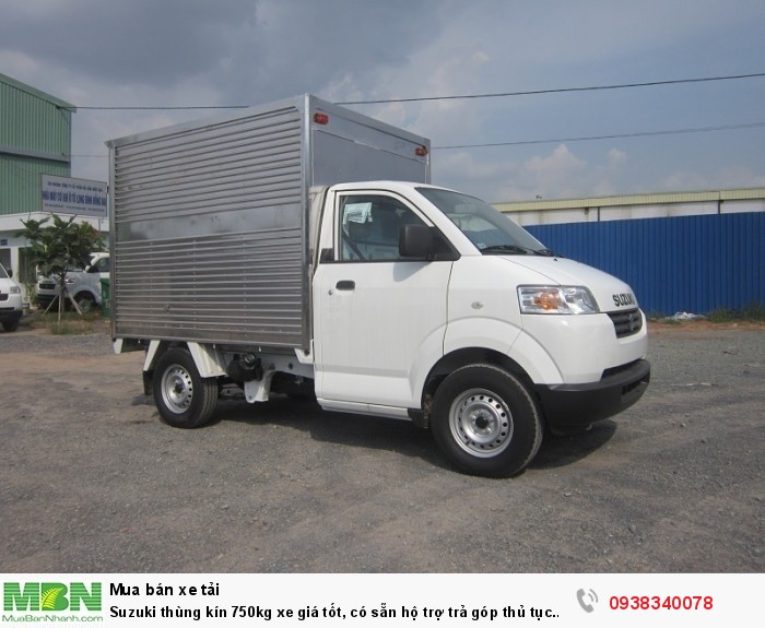 Suzuki thùng kín 750kg xe giá tốt, có sẵn hộ trợ trả góp thủ tục nhanh gọn