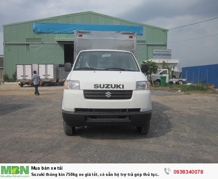 Suzuki thùng kín 750kg xe giá tốt, có sẵn hộ trợ trả góp thủ tục nhanh gọn