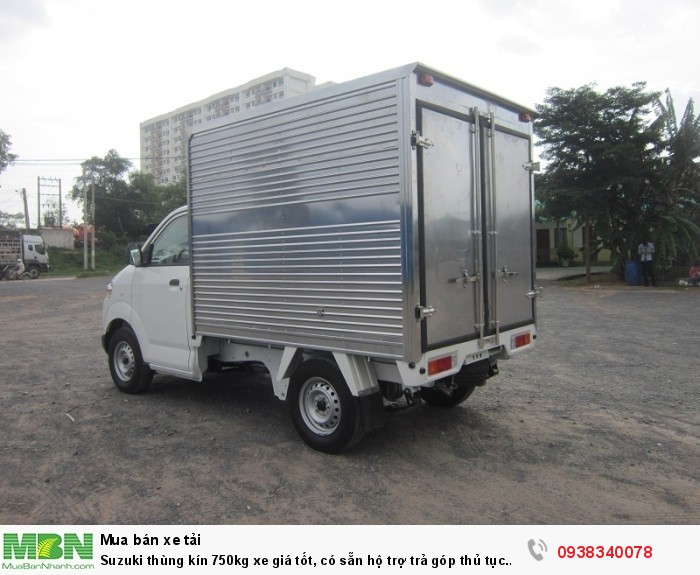 Suzuki thùng kín 750kg xe giá tốt, có sẵn hộ trợ trả góp thủ tục nhanh gọn