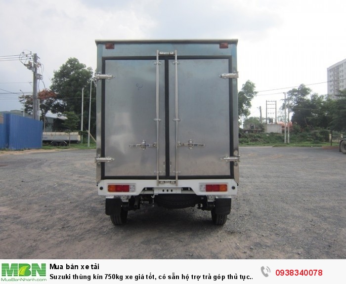 Suzuki thùng kín 750kg xe giá tốt, có sẵn hộ trợ trả góp thủ tục nhanh gọn