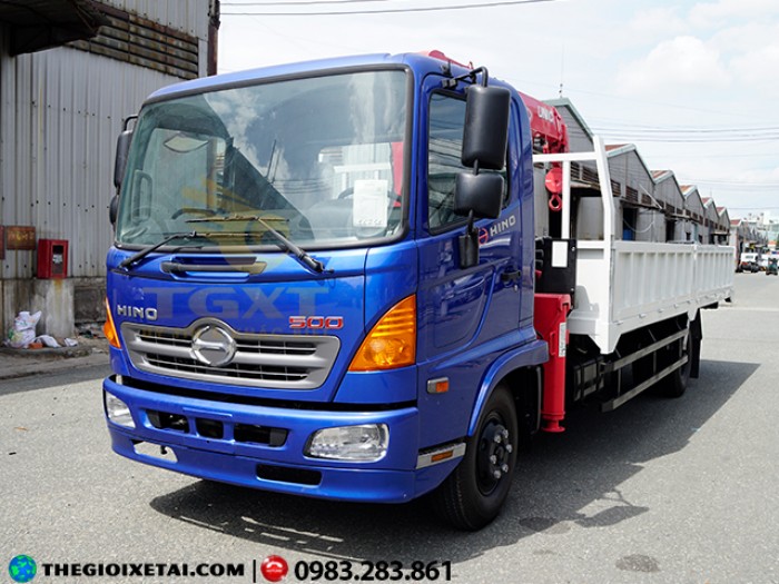 Đại lý xe tải gắn cẩu|bán xe tải HINO FC gắn cẩu|xe tải gắn cẩu HINO FC , hỗ trợ trả góp 80-90 %.
