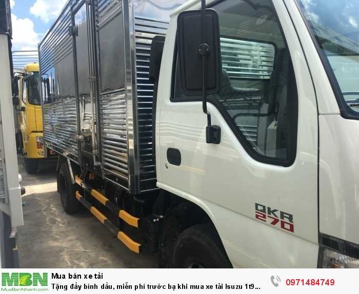 Tặng đầy bình dầu, miễn phí trước bạ khi mua xe tải Isuzu 1t9 trong tháng