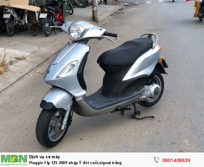 Piaggio Fly 125 2009 nhập Ý đời cuối,signal trắng
