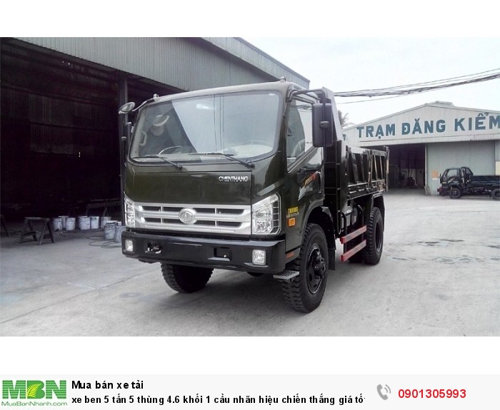 Xe ben 5 tấn 5 thùng 4.6 khối 1 cầu nhãn hiệu chiến thắng giá tốt .
