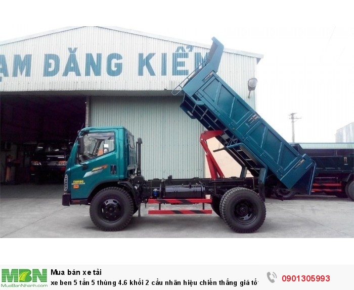 Xe ben 5 tấn 5 thùng 4.6 khối 2 cầu nhãn hiệu Chiến Thắng giá tốt .