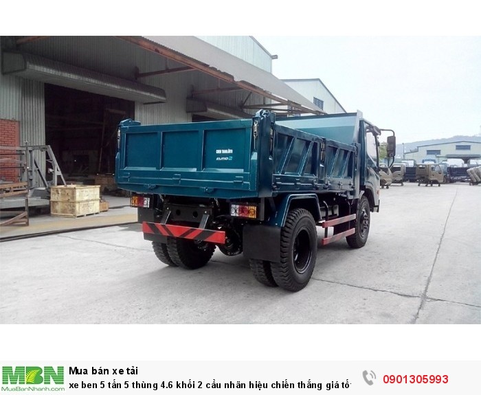 Xe ben 5 tấn 5 thùng 4.6 khối 2 cầu nhãn hiệu Chiến Thắng giá tốt .