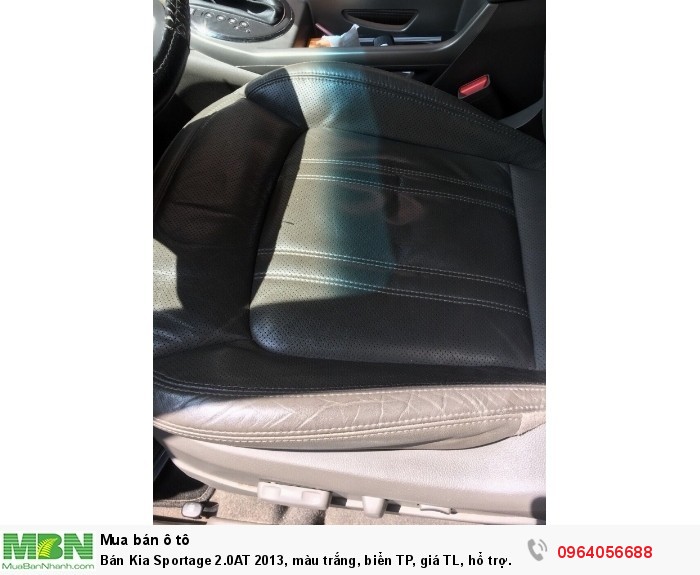 Bán Kia Sportage 2.0AT 2013, màu trắng, biển TP, giá TL, hổ trợ góp