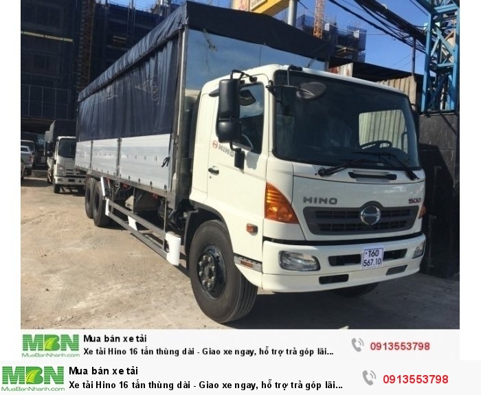 Xe tải Hino 16 tấn thùng dài - Giao xe ngay, hỗ trợ trả góp lãi suất thấp