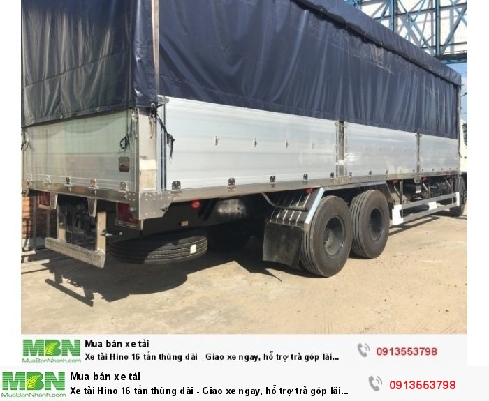 Xe tải Hino 16 tấn thùng dài - Giao xe ngay, hỗ trợ trả góp lãi suất thấp