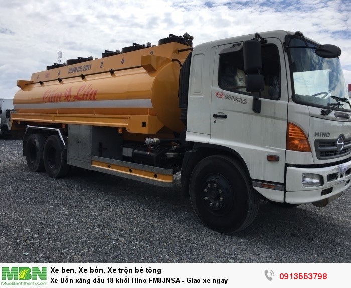 Xe Bồn xăng dầu 18 khối Hino FM8JNSA - Giao xe ngay