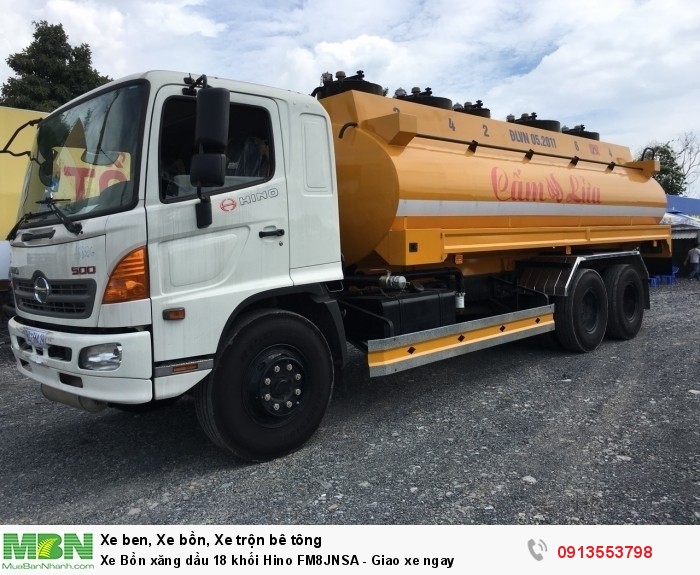Xe Bồn xăng dầu 18 khối Hino FM8JNSA - Giao xe ngay