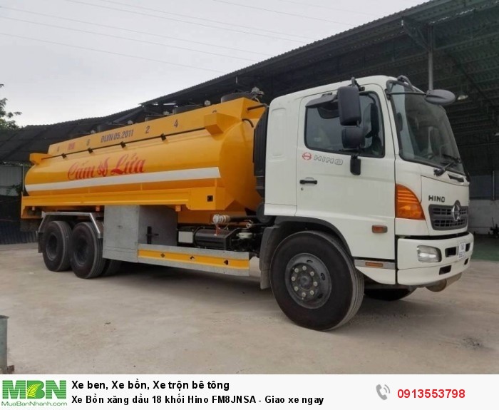 Xe Bồn xăng dầu 18 khối Hino FM8JNSA - Giao xe ngay
