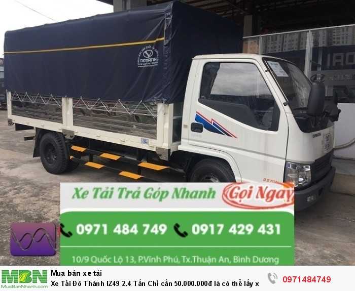Xe Tải Đô Thành IZ49 2.4 Tấn Chỉ cần 50.000.000đ là có thể lấy xe tặng ngay tỳ hưu vàng tài lộc