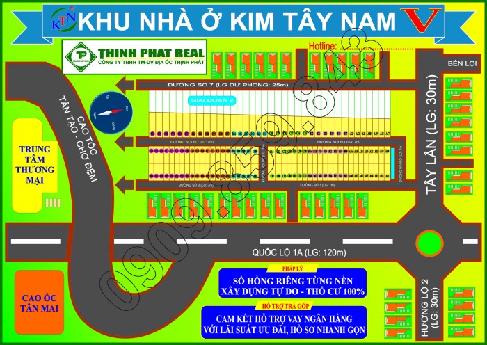 Đất nền Bình Tân, đường Tây Lân, KDC Kim Tây Nam, Mở Bán Giai Đoạn 1