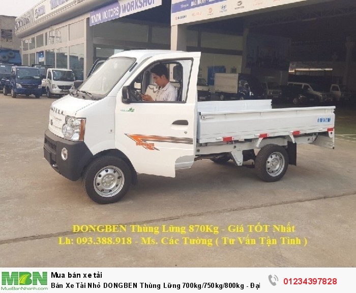 Bán Xe Tải Nhỏ DONGBEN Thùng Lững 700kg/750kg/800kg - Đại Lý Cấp 1