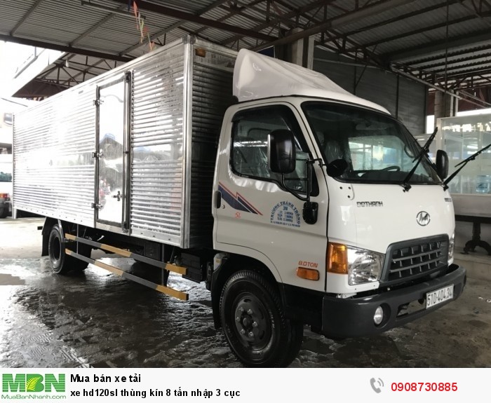 xe hd120sl thùng kín 8 tấn nhập 3 cục