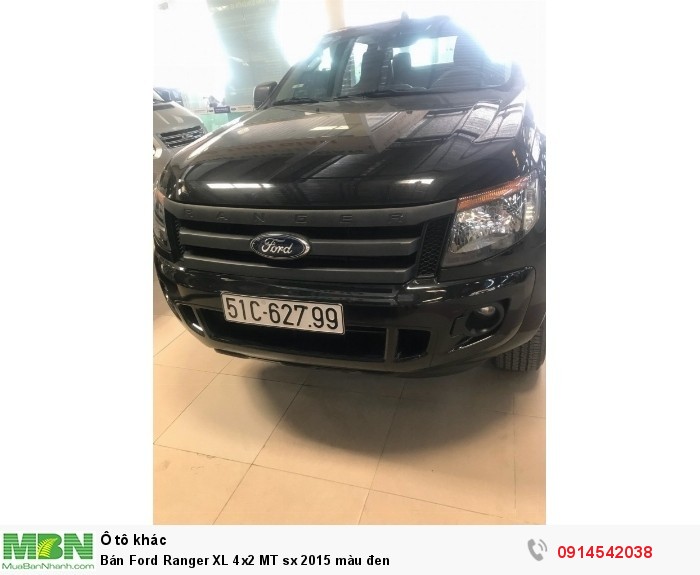 Bán Ford Ranger XL 4x2 MT sx 2015 màu đen