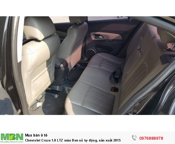 Chevrolet Cruze 1.8 LTZ màu Đen số tự động, sản xuất 2015